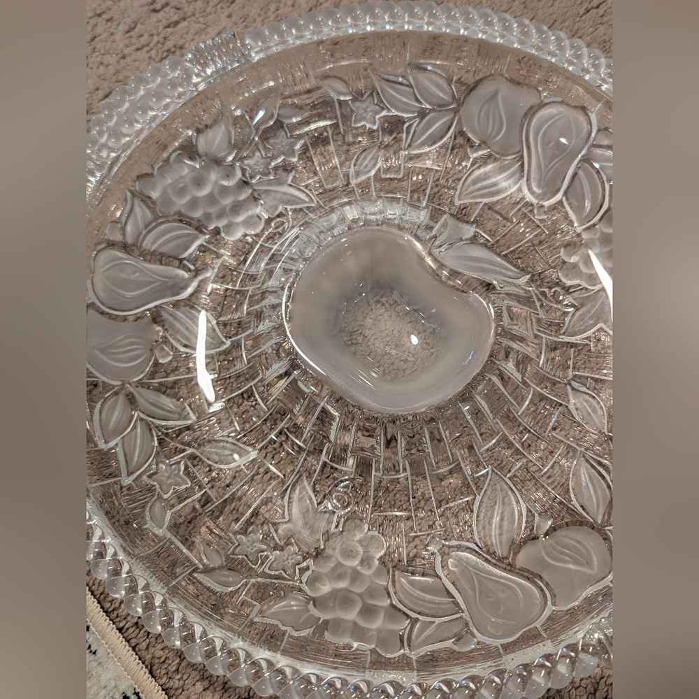 Stunning Vintage Gorham Crystal Apple/Fruit Platter -PERFECT CONDITION - Picture 6 of 6